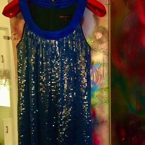 Betsey Johnson Royal Blue Sequined Dress, 4